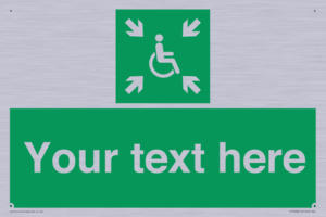 Custom sign safe condition evacuation temporary refuge